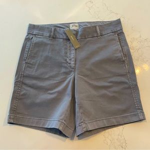 J. Crew 7” Stretch Chino Short Storm Grey NWT